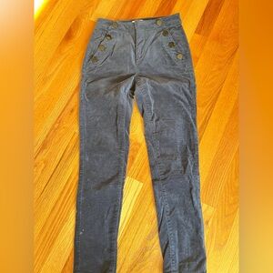 Loft navy blue velvet pants